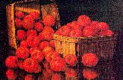 Prentice, Levi Wells Baskets of Red Plums USA oil painting reproduction
